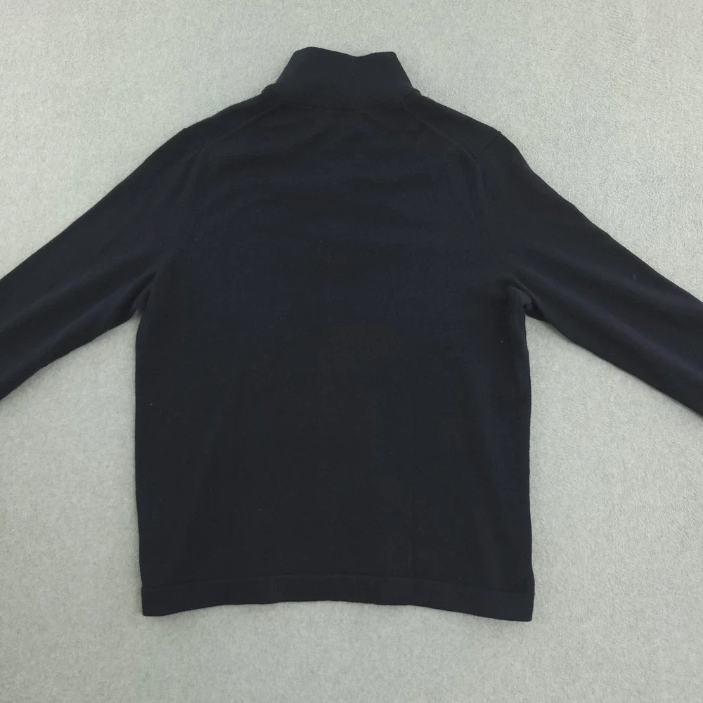 Banana Republic Sweater Mens M‎ Blue Cotton Cashmere Mock Neck Knit Pullover